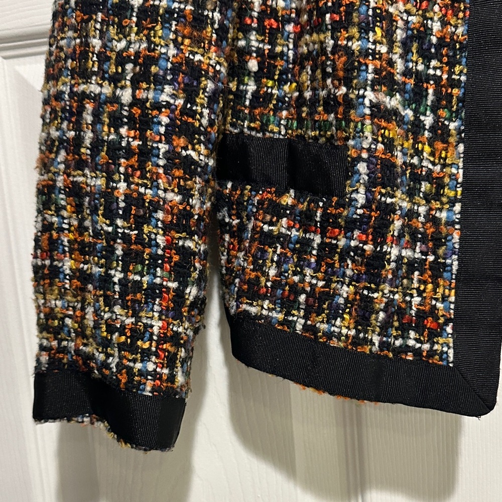 Black and Multicolor Tweed Blazer - Picture 4 of 5